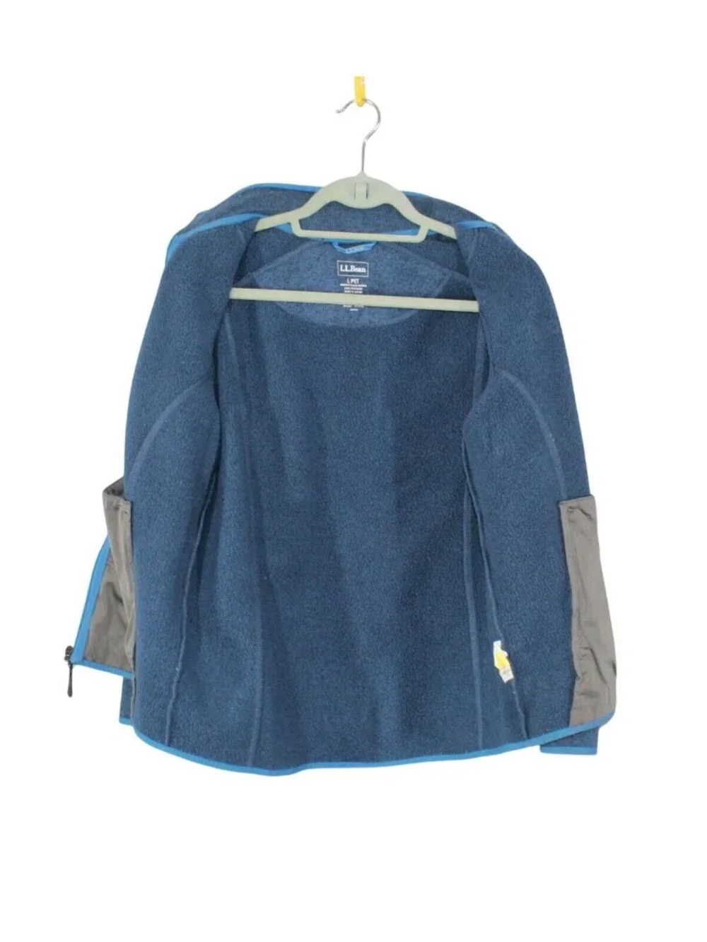 LL Bean Womens Sweater Fleece Full Zip Jacket Navy Everyday Casual Outdoor L Pet - Picture 2 of 11